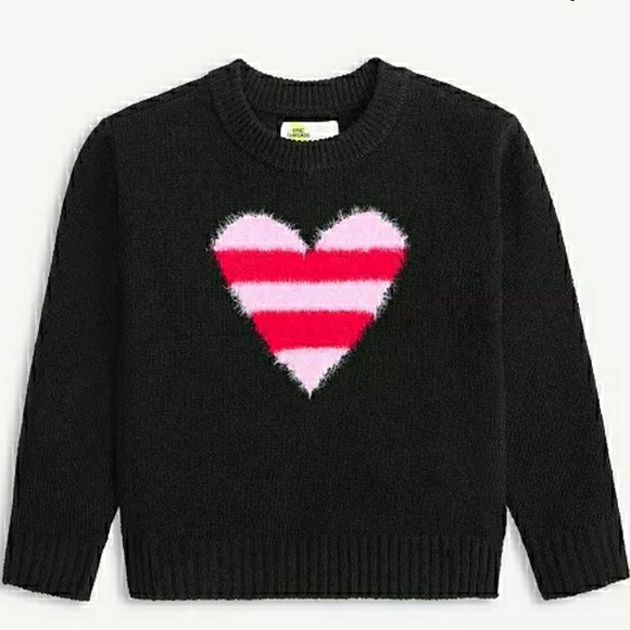 Epic Threads Other - Epic Threads Black Sweater with Pink Heart Toddler 2T NEW